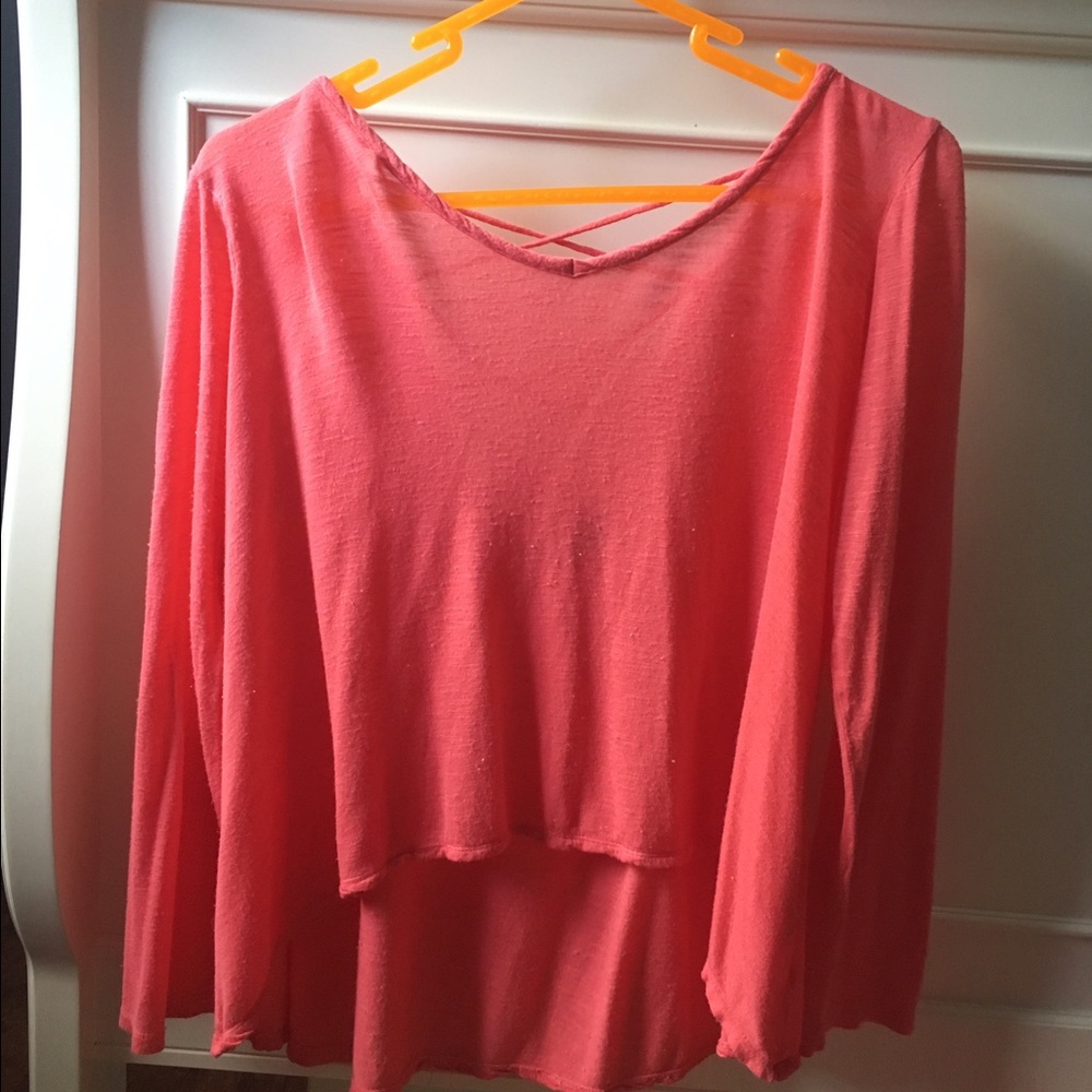Cute Coral Almost Crop Top!