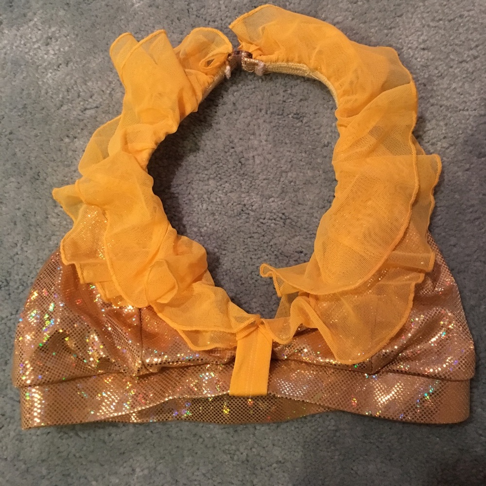 Gold sparkle dance top