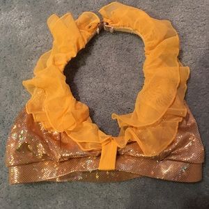 Gold sparkle dance top