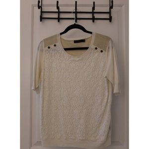 Gold and lace sweater