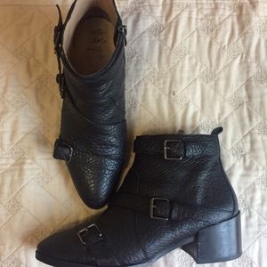 Banana Republic Faux Leather Black Booties