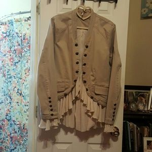 Free People Light Weight Ruffle Jacket