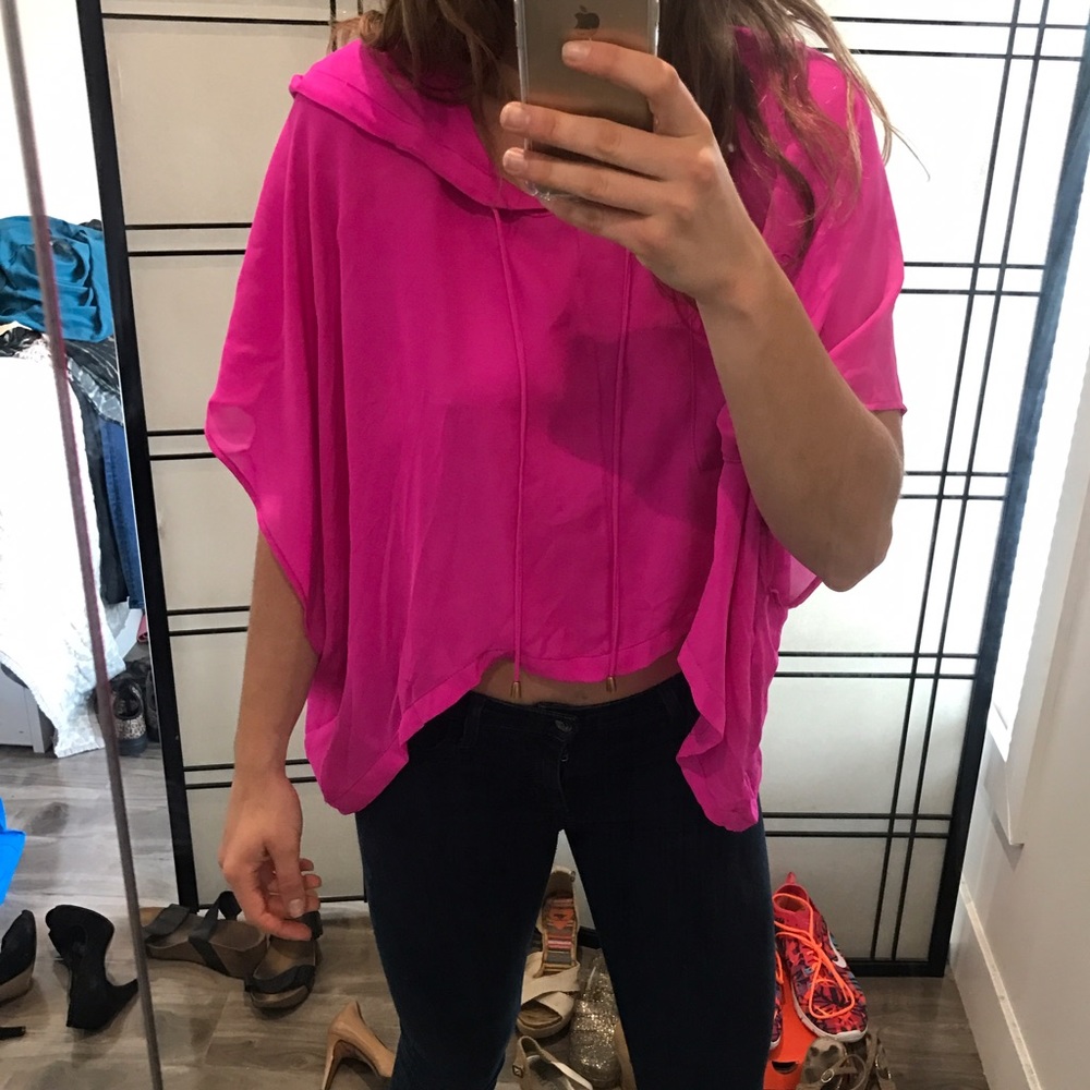Naven hot pink poncho