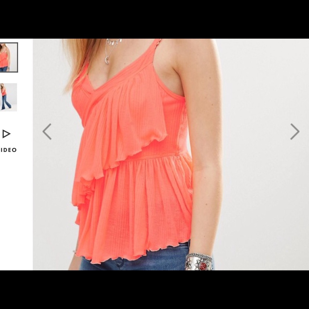 Free People Melborne Frill Tank