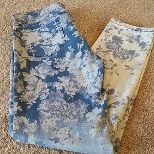 Soho Ankle Legging, Floral Print Denim