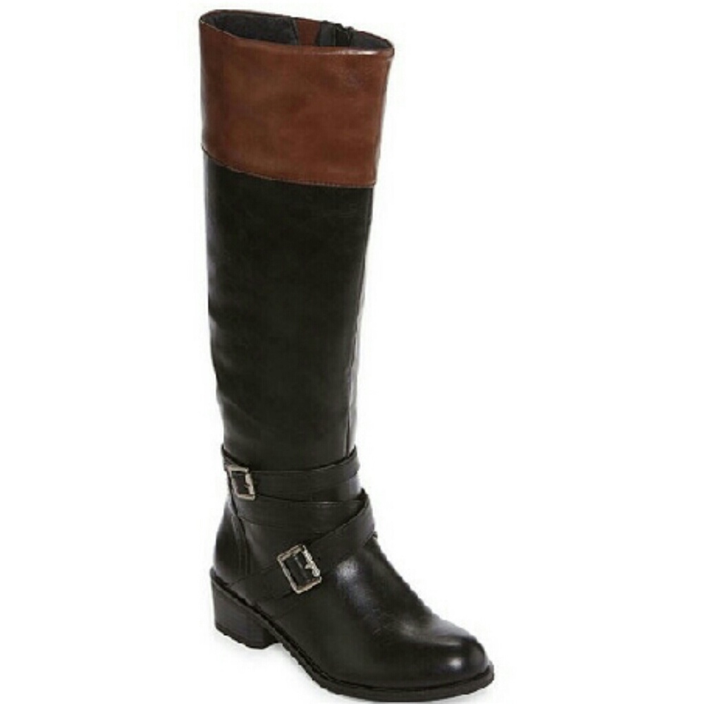 Dakota Two-Tone Riding Boots - Picture 2 of 3