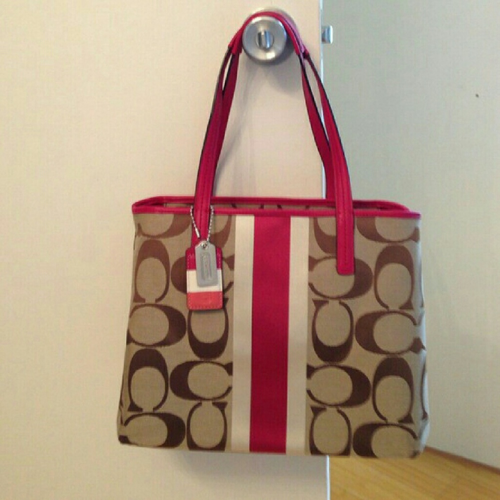 Raspberry Coach Purse