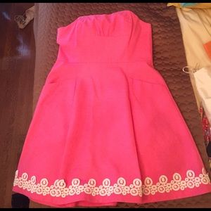 Lilly Pulitzer Pink Embroidered Blossom Dress