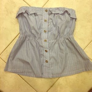 Strapless blouse from Anthropologie