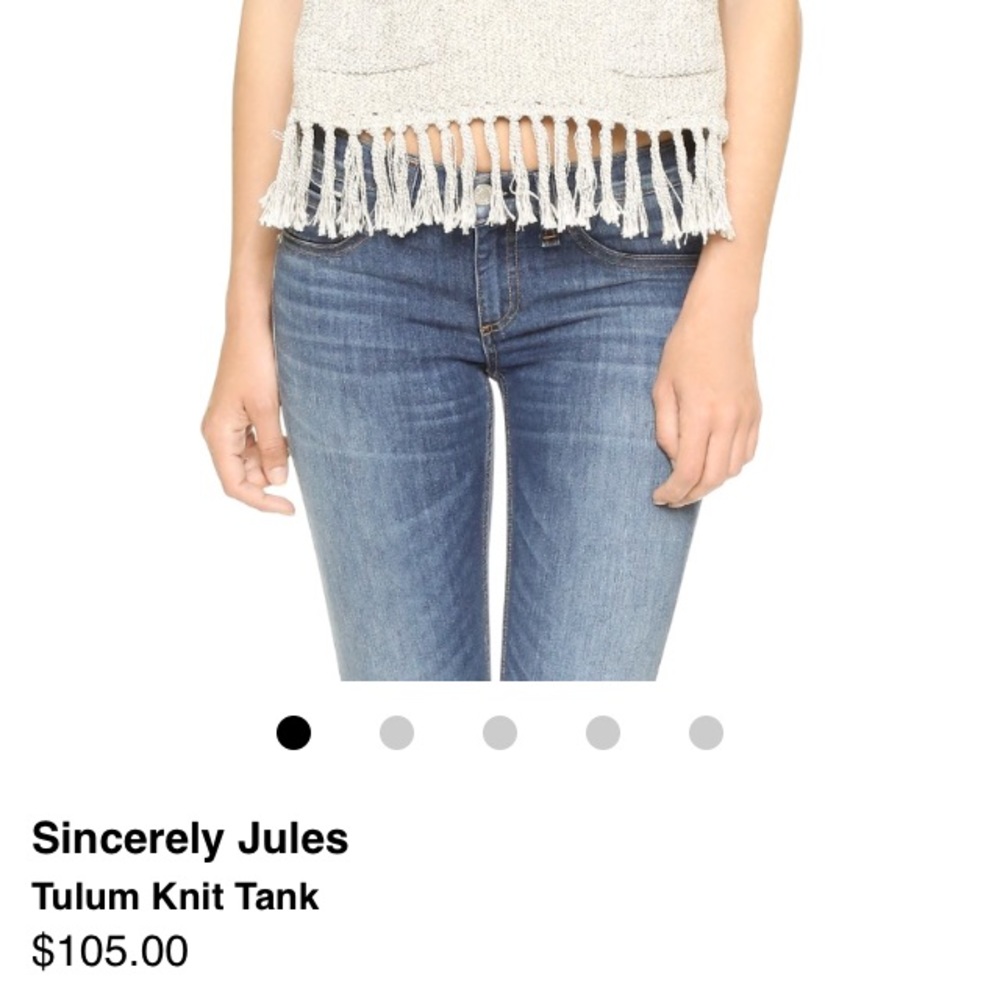 LAST ONE Sincerely Jules Tulum Knit Fringe Tank - Picture 3 of 4