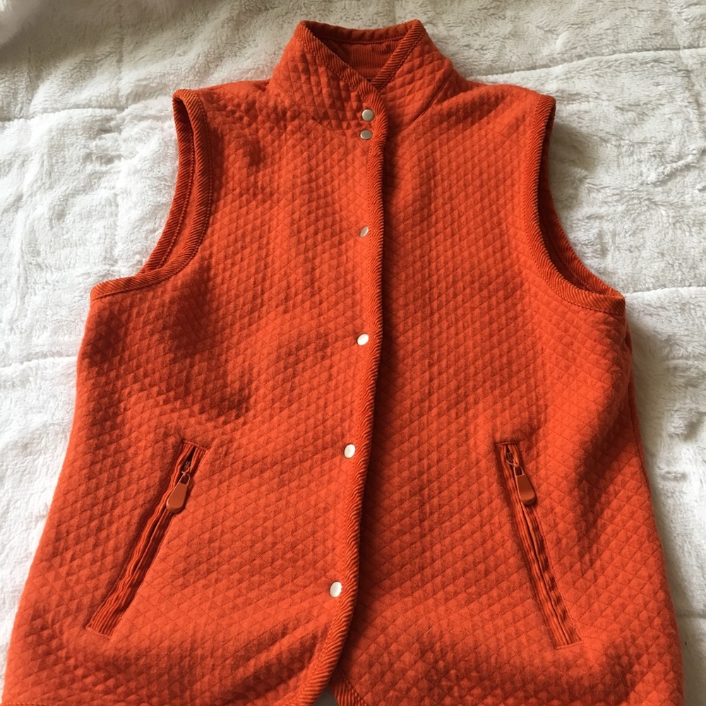 Orange vest, size Small petite