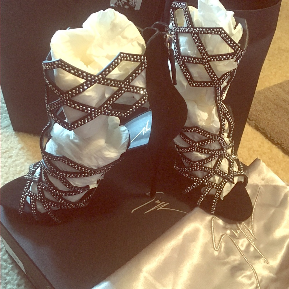 Giuseppe Zanotti diamond studded heels size 41
