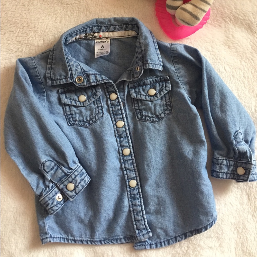 Cute baby denim shirt 💕