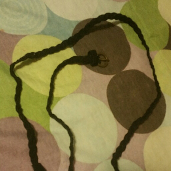 Suede narrow braided belt med - Picture 2 of 3