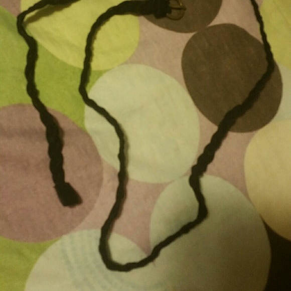 Suede narrow braided belt med - Picture 3 of 3