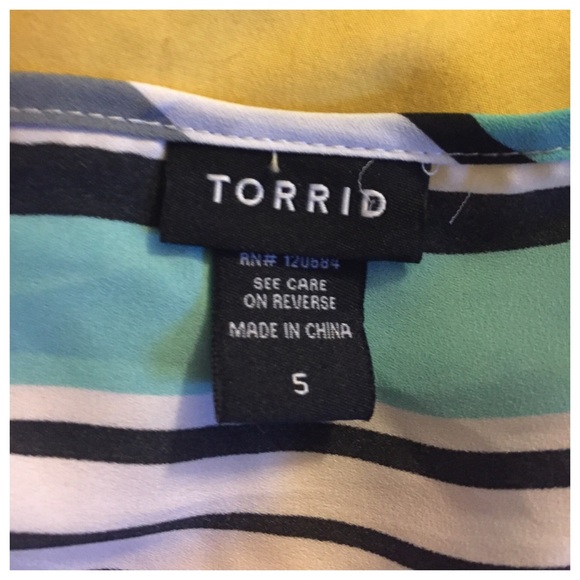 Torrid sz 5x Striped Blouse - Picture 3 of 3
