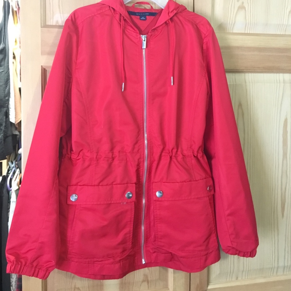 Tommy Hilfiger Red Windbreaker Jacket