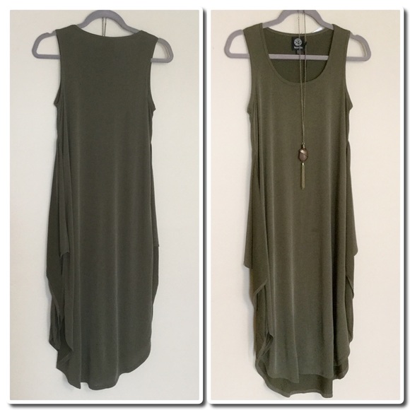 Sleeveless Tie Midi in Olive 50% OFF WAS $39 - Picture 3 of 6