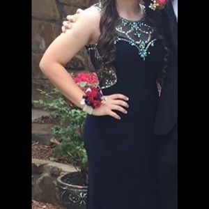 Navy blue prom dress