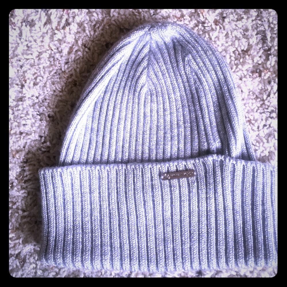 Michael kors silver knit beanie