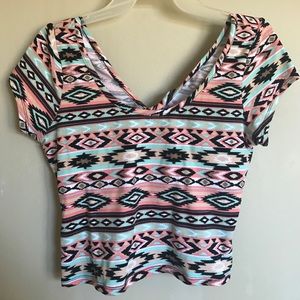 Aztec/Tribal Print Crop Top