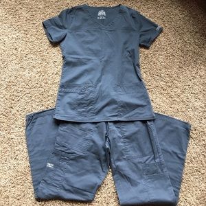 Charcoal grey Cherokee scrub set