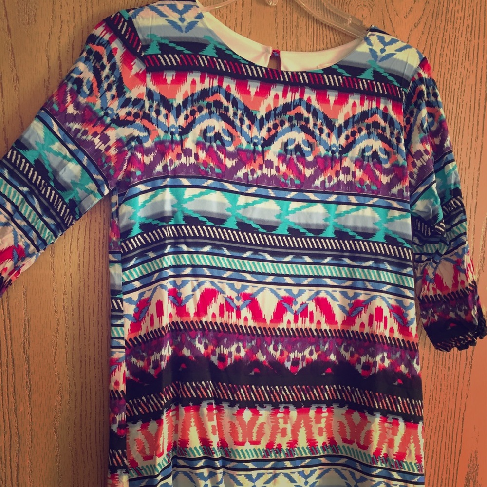 3/4 sleeve shift dress