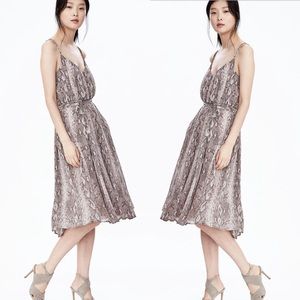 Banana Republic cross back scrappy midi dress