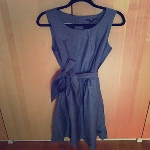 Gray H&M Dress with Cloth Belt & Pockets, size 6