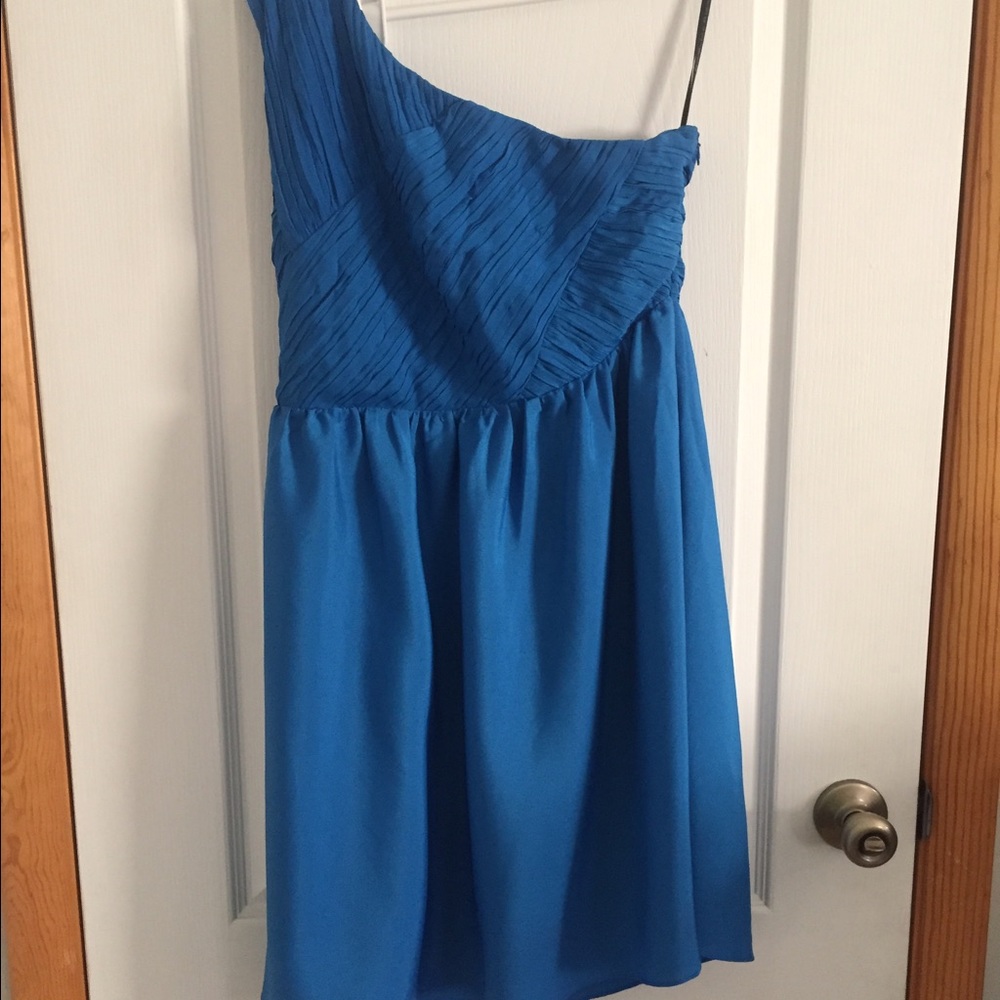 Blue one shoulder MM Couture size M dress