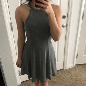 Gray Halter Dress (NEVER WORN OUT)