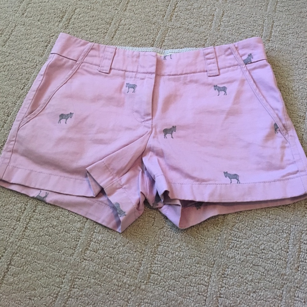 J.crew shorts! Light purple with grey zebras.