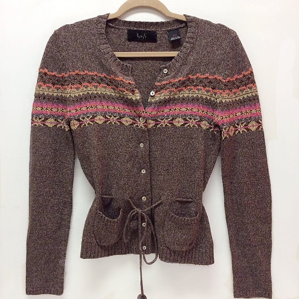 Soft Brown Button-Down Sweater