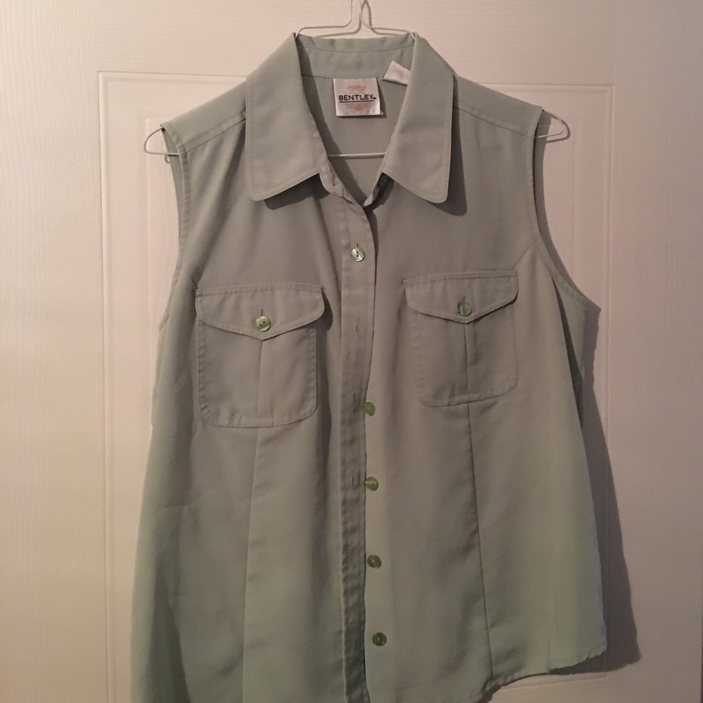 Bentley Best style blouse in sage green