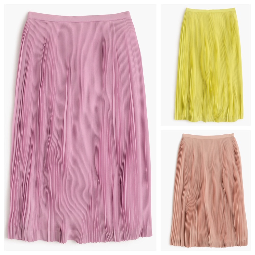 ISO J. Crew Micro-pleated Midi Skirt
