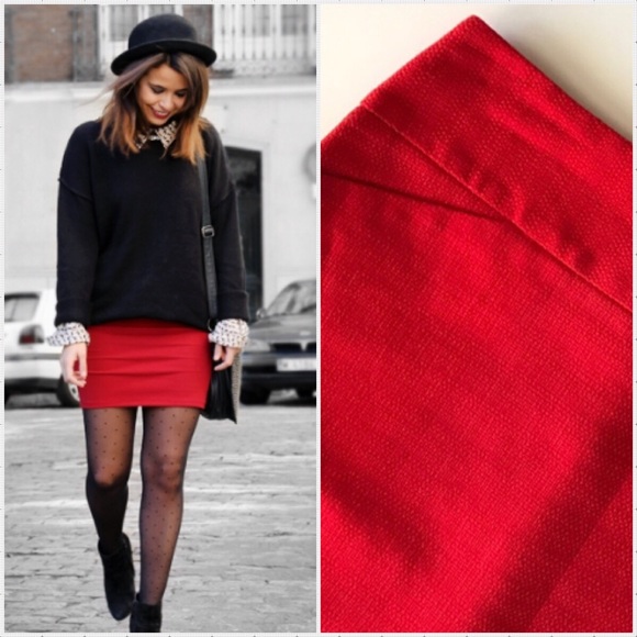 LOFT Dresses & Skirts - LOFT | Woven Mini Skirt, Red