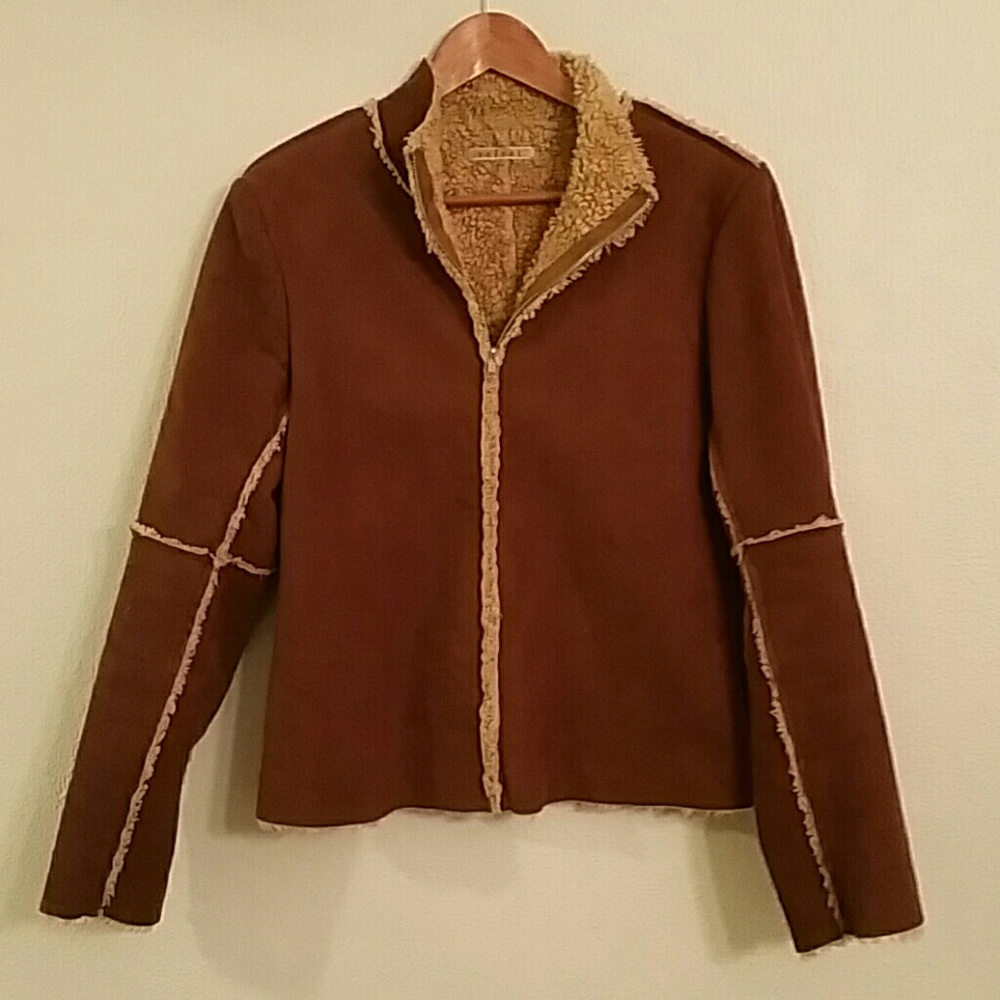 Anthropology Velvet Boho faux suede jacket