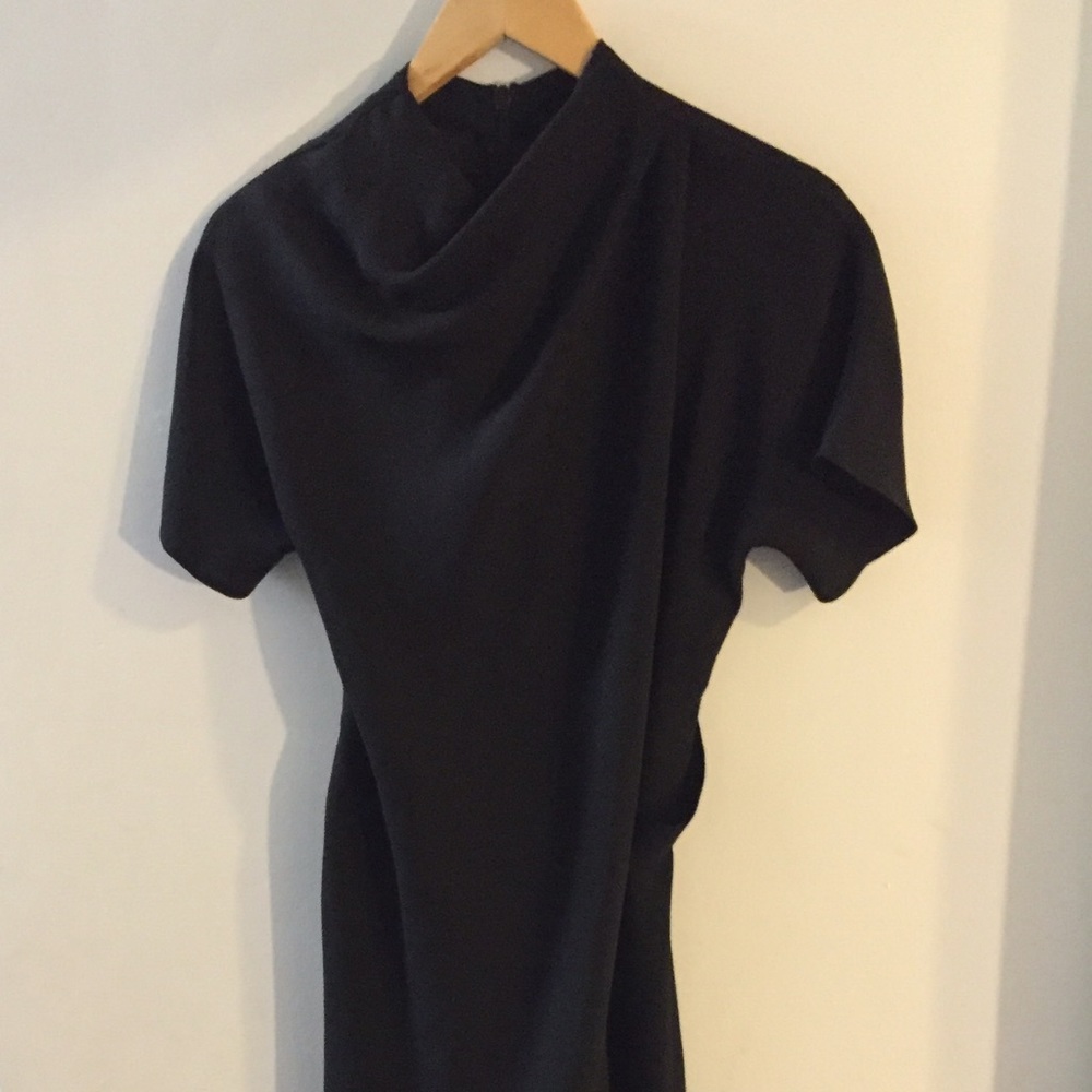 Topshop High Neck Drape Dress - Picture 3 of 7