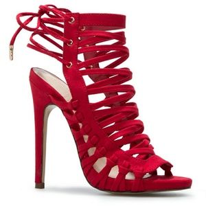 "Kaleena" Stilleto Heels-Red