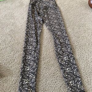 Lulu Lemon glitter leggings. Size two