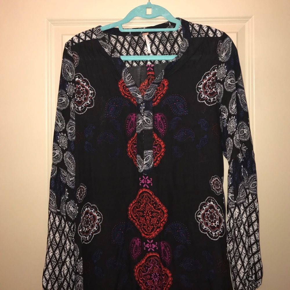 Free People Asymmetrical Paisley print dress
