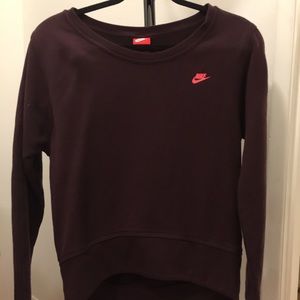 NWT Nike Track Field Hi Low Crew Sweater Small