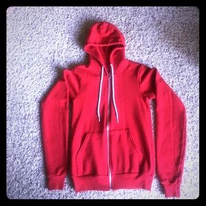 American apparel red hoodie