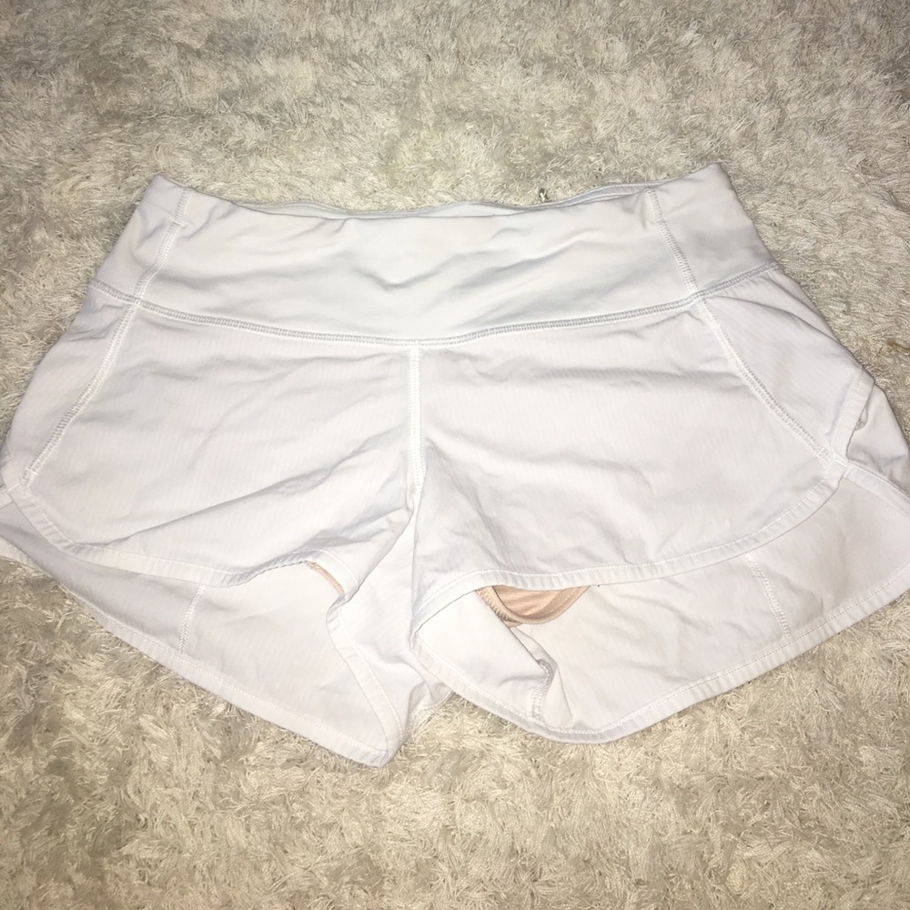 White lululemon shorts size 2