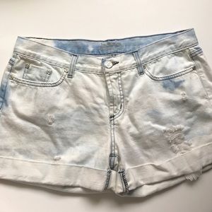 Bebe premium denim light blue shorts