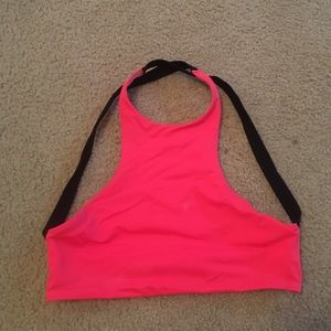 High Neck PINK Swim Top