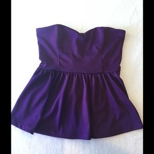 Strapless Purple Top