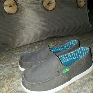 Little boys Sanuk slip on canvas shoes