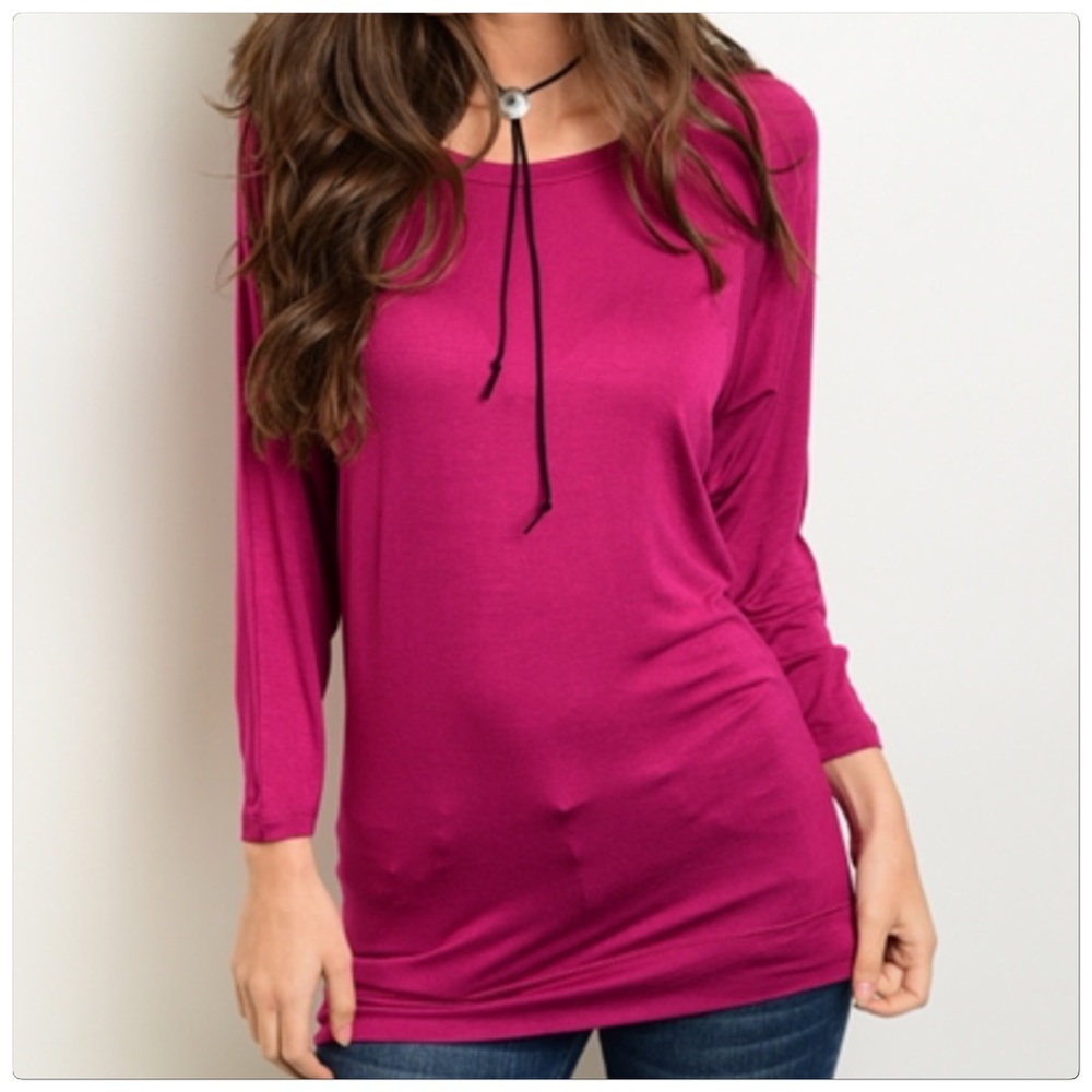 scoop neck jersey top