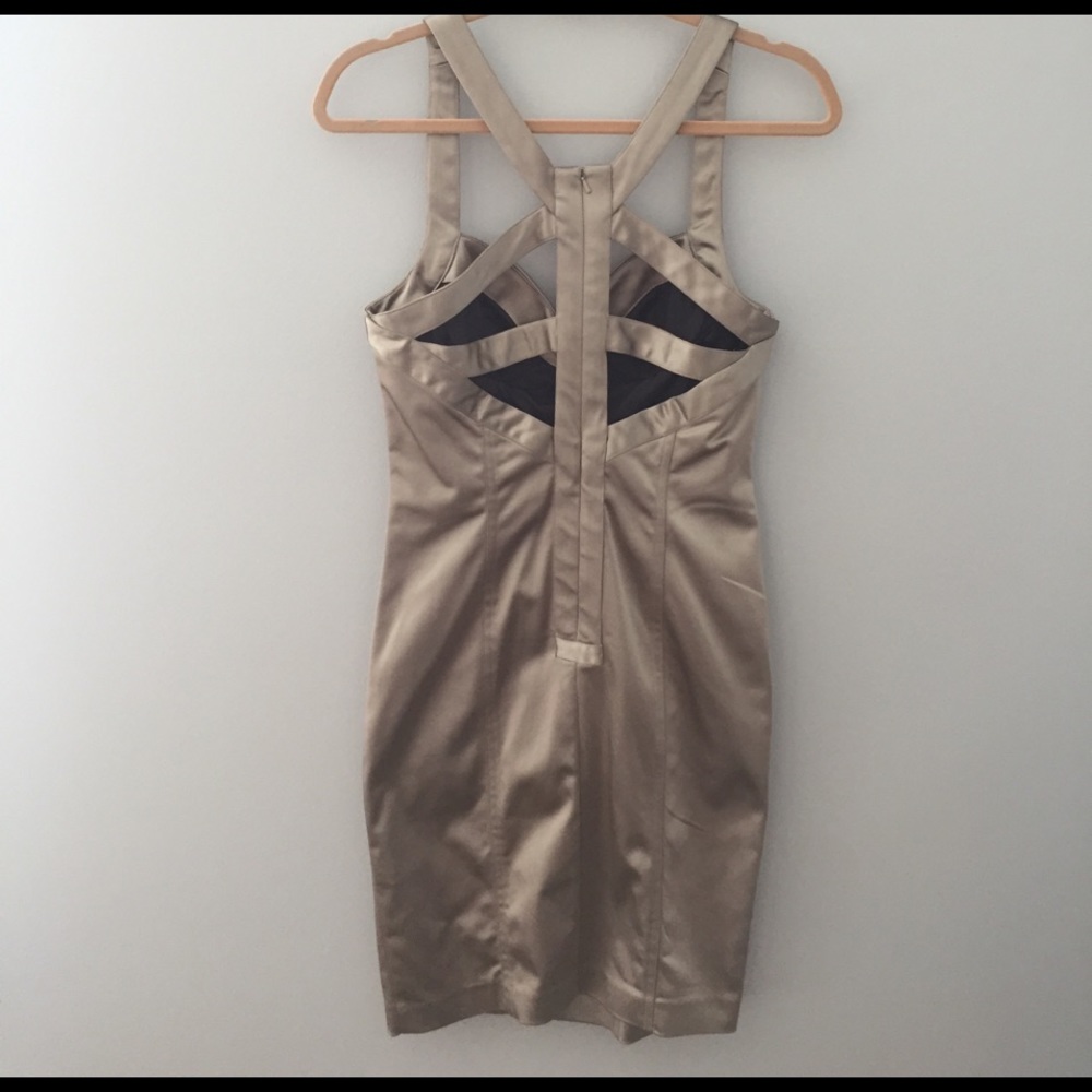 Bebe Metallic Bandeau Dress